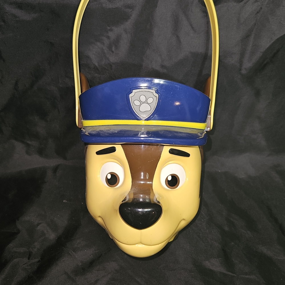 Kids Character Candy Bucket - Blue & Yellow Police Pup